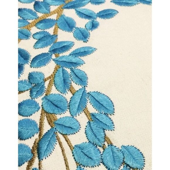 Stratford Home Country‎ Tree Of Life Embroidery Linen Decorative Throw Pillow - Picture 3 of 5